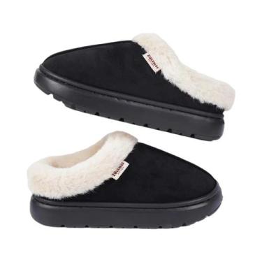 Imagem de Chinelos Casuais De Algodão Quentes Para O Inverno Femininos, Pantufas