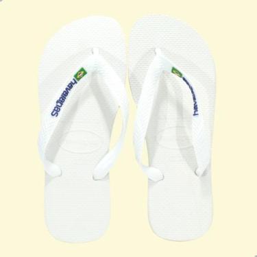 Imagem de Chinelo Havaianas Brasil Logo Branco, Bc, 0001 branco, 41/42