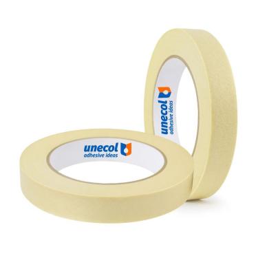 Imagem de Kit 6 Fita Crepe 18mmx10m Uso Geral Resistente Alta Fixação Pintura Artesanato Escolar