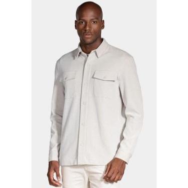 Imagem de Camisa Aramis Manga Longa Move Overshirt em Piquet Duo Cáqui-Masculino