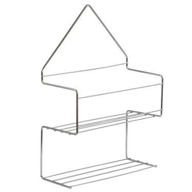 Imagem de Porta Shampoo e Sabonete Suporte Duplo de Registro sem Furo Cromado