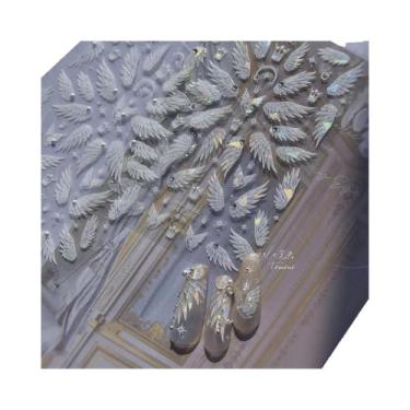 Imagem de Adesivos De Unhas Com Asas De Borboleta Pretas E Roxas, Decalques De M