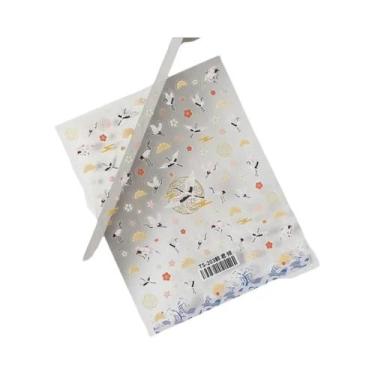 Imagem de Adesivos De Unhas Com Asas De Borboleta Pretas E Roxas, Decalques De M