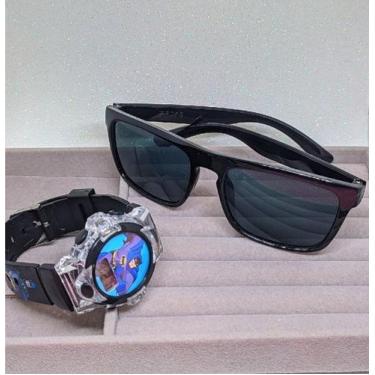 Imagem de Kit Relógio Digital Pisca luz Colorido Toca Música Meninos/Meninas Per