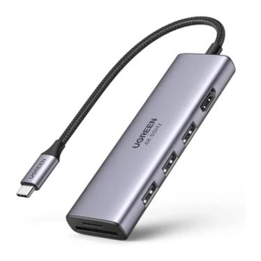 Imagem de Hub USB C Ugreen Adaptador Multiportas 6 Em 1 HDMI 4k/60hz