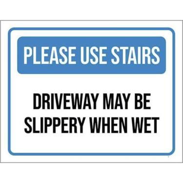 Imagem de Placa Sinalização - Please Use Stairs 27X35 - Sinalizo