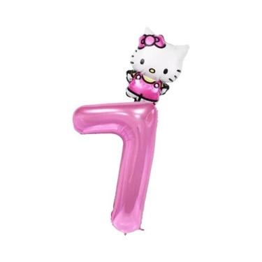 Imagem de Conjunto De Balões De Folha Hello Kitty 2 Peças Decorações Para Festa 