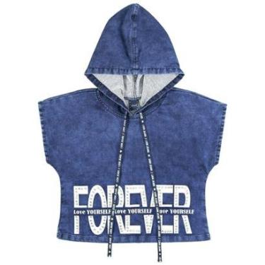 Imagem de Blusa Juvenil Look Jeans Cropped Jeans - 10 - UNICA-Feminino