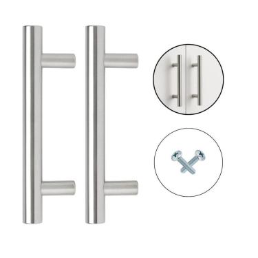 Imagem de 4 Puxador Em Aço Inox Tubular Haste Redonda 19,2Cm