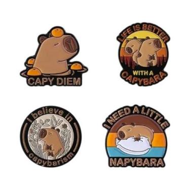 Imagem de Broche Enamelado Engraçado De Cachorro E Gato Para Mochila, Roupas, Jo