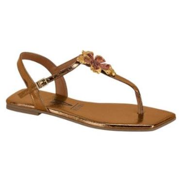 Imagem de Sandália Vizzano Rasteira Flatform Feminina com Flor Confortável-Feminino
