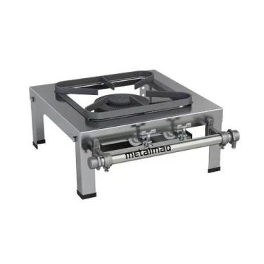 Imagem de Fogão Industrial 1 boca 30x30 Mesa Inox Top Metalmaq