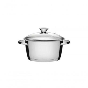 Imagem de Caçarola Funda Tramontina Allegra Aço Inox E Tampa De Vidro 20cm
