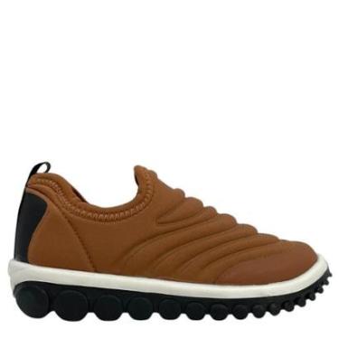 Imagem de Tênis Bibi Infantil Marrom Escolar e Casual Slip On 1155012-Masculino