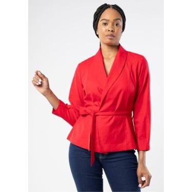 Imagem de Kimono m/l Pau a Pique Básico Vermelho, Vermelho, M