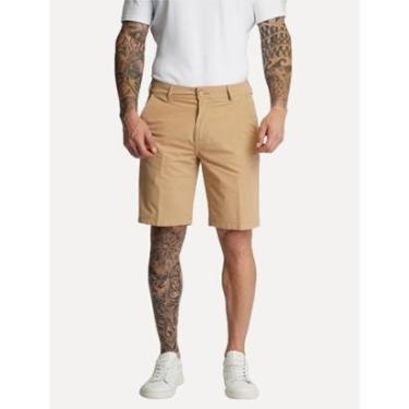 Imagem de Bermuda King & Joe Masculina Casual Techno Flex Cáqui-Masculino