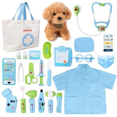 Imagem de Brinquedo Doctor Kit Meland para crianças com brinquedo para cães e bo