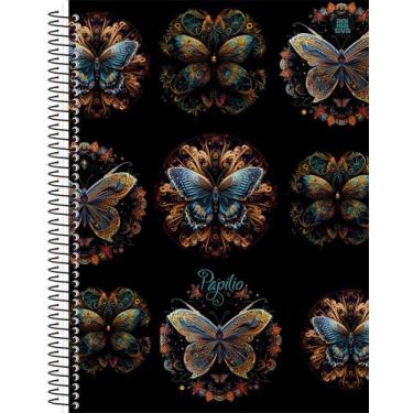 Imagem de Caderneta Pequena 1/8 Espiral Papilio Borboletas Capa Dura 80 Folhas S