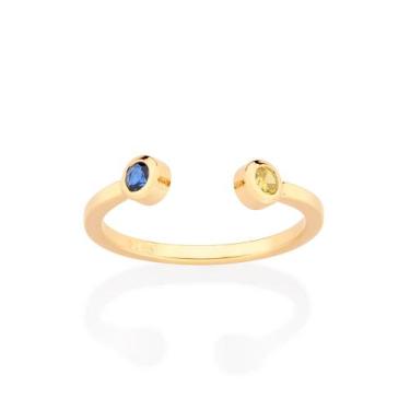 Imagem de Anel ajustável 18k com zircônias COLORIDO 513350 Rommanel, Colorido, 2