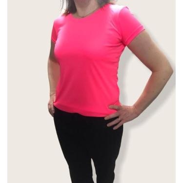 Imagem de Camiseta Dry Fit Feminina Fitness 100% Poliester Academia Treino Corri