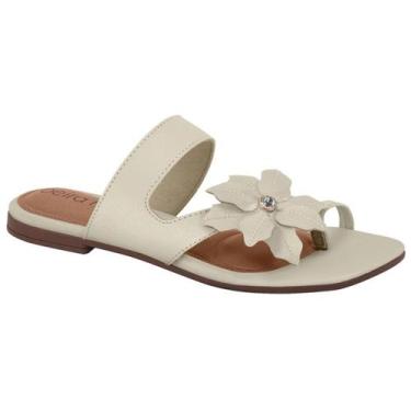 Imagem de Sandália Rasteirinha Casual Feminino Beira Rio 8560.105 Branco Off, 38