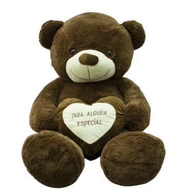 Imagem de Urso Marrom Coração Para Alguém Especial 65cm - Pelúcia - Foffy