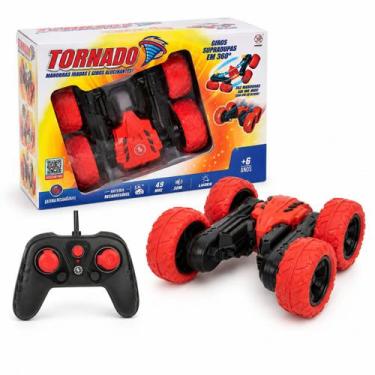 Imagem de Carro De Controle Remoto C/Luzes e Giro 360 Tornado - Polibrinq