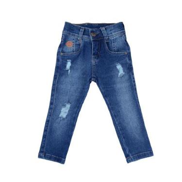 Imagem de Calça Jeans Infantil Menino Dipopini Skinny Azul CPM066, Azul, 02