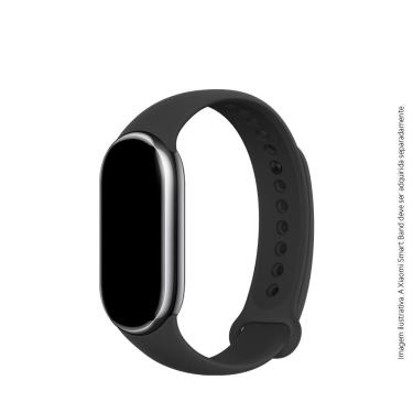 Imagem de Bracelete de Silicone para Xiaomi Smart Band 8 9 e 10 Ajustável Compatível com Smartband Preto