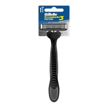 Imagem de Aparelho de Barbear Gillette Prestobarba3 Champions Carvão Ativado Cartela - Embalagem com 12 Unidades
