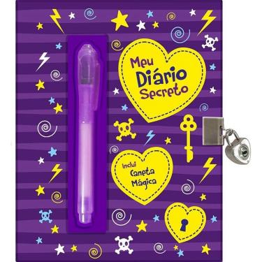 Imagem de Diário Editora Vale das Letras Meu Diário Secreto com Cadeado e Caneta Mágica Roxo