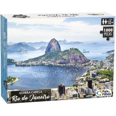 Imagem de Quebra-Cabeça Cartonado Rio de Janeiro 1000 Peças Encaixe Preciso Pais & Filhos