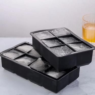 Imagem de Kit 2 Formas de Silicone para Gelo Cubo Grande 100ML Flexível para Drinks e Whisky