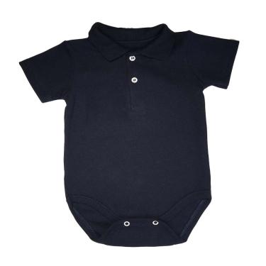 Imagem de Body Polo Infantil Algodão e Poliéster Azul Marinho