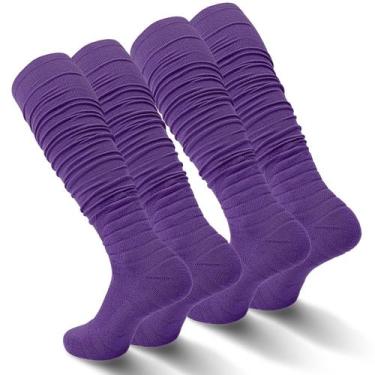 Imagem de Meias de futebol IRAMY Scrunch Ultra Long, 2 pacotes de algodão