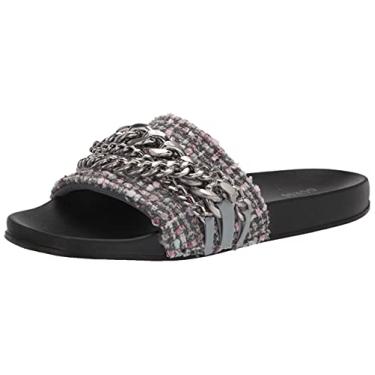 Imagem de Guess Sandália feminina Salema Slide, Tweed cinza, 34