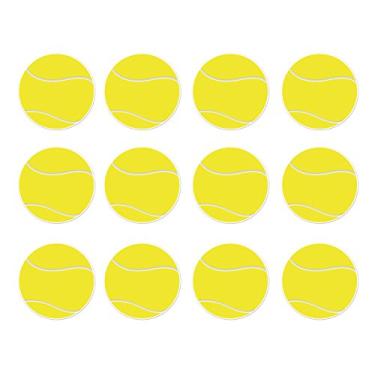 Imagem de Beistle, 12 peças de recortes de bola de tênis, 25,4 cm (Amarelo/Branco)