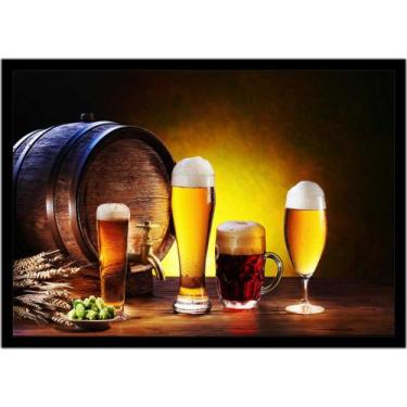 Imagem de Quadro Decorativo Bebidas Chope Cervejas Choperias Pub Bares Lanchonet