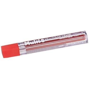 Imagem de Pentel Recarga de lápis de cor CH2 Multi 8 2,0 mm (2 pontas por tubo) - Conjunto de 7 grafite vermelho