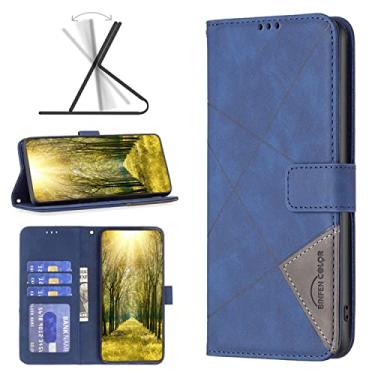 Imagem de Slots de cartão magnético Capas de telefone Samsung Galaxy S23 Plus S 23 Plus Capa de couro de luxo Business Holder Carteira Clip Phone Shell Samsung S23 Plus Capas (Azul, Samsung S23 Plus)