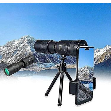 Imagem de Telescópio -4k,4k 10-300x40mm Telescópio Monocular Super Tele-Zoom, Telescópio HD para Celulares (2 Telescópios + 2 Suportes)