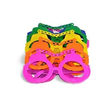Imagem de Óculos Pct Com 10 Plástico Colorido Diversos - Festas E Fantasias