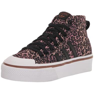 Imagem de adidas Tênis feminino Bravada Mid Skate, Bege nebuloso/papelão/marrom escuro, 6.5