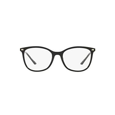 Imagem de Emporio Armani Óculos de sol femininos Ea3199 Cat Eye, Lente de demonstração preto/brilhante