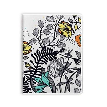 Imagem de Caderno de desenho de plantas de camélias de arte moderna com capa macia para diário