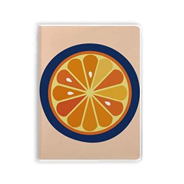 Imagem de Caderno de anotações com estampa de frutas laranjas O alfabeto capa macia Diário