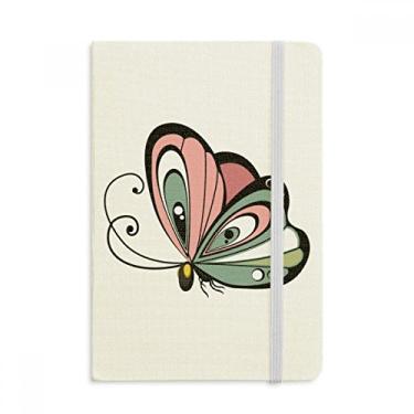 Imagem de Caderno de desenho de borboleta em formato de coração em tecido oficial capa dura diário clássico