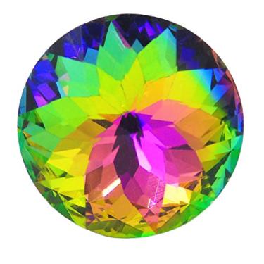 Imagem de Pacote com 12 peças da Tecrio com 30 mm de puxador de porta de gaveta para armário de vidro de cristal colorido, Colorful