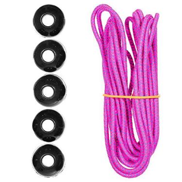 Imagem de Kits de cordas de choque Paracord Planet Ball – 3 m de cabo de choque de 0,5 cm – para acampamento, eventos, tendas, caminhadas, lonas e usos ao ar livre (Hubba Bubba)