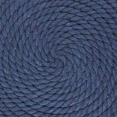Imagem de Corda de algodão trançado natural West Coast Paracord – Corda artesanal – Corda tripla super macia e forte para esportes, decoração, artesanato, macramê, uso interno (1/4 polegada x 1,8 m, azul marinho)